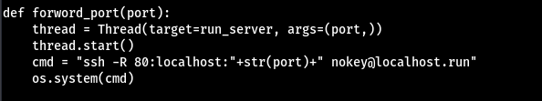 port forwarding for http server